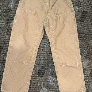 Carhartt Men's 38x31 Light Brown Double Knee Workwear Pants